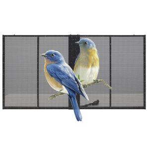 China Full Color Super Slim Bright Flexible Led Display Panel Curtain Glass P2.6-7.82mm factory