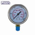 4 Inch Bottom 1/2" Bsp Glycerine Silicone Filled Pressure Gauge 1.6% Accuracy