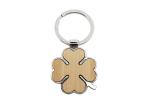Four Leaf Clover Cute Metal Keychain Metal Bamboo Eco Friendly Keyring