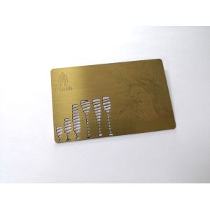China Ancient Brass Material Metal Business Cards With Engraved Picture / Ccustom Metal Membership Cards factory