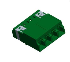 China Low Loss ABS Shutter PEI/PC LC Quad Fiber Optic Adapter factory