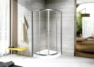 China Tempered Glass Sliding Bathroom Shower Enclosure Arc Shape Aluminum Framed factory