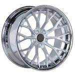 Custom Forged Chrome deep dish 2 piece wheels rims for 18 to 24 inch cars