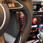 Audi Q3 Q5 Carbon Fiber Leather Steering Wheel Buttons Customized