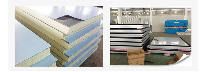 0.029W Thermal Insulated Cold Room Sliding Door Sandwich Panel Galvanized Steel 5000mm