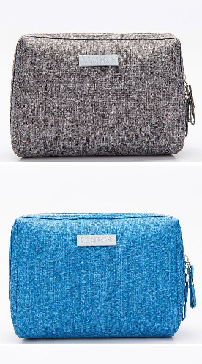 Hot Sale Pure Color Blank Custom Logo Women Cosmetic Bag With Zipper