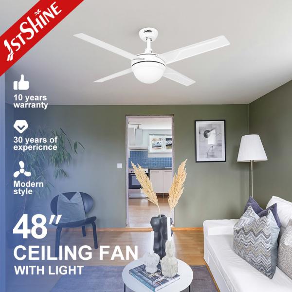 Power Source Electric 48 Inch Iron Blades Stainless Steel Ceiling Fan with LED