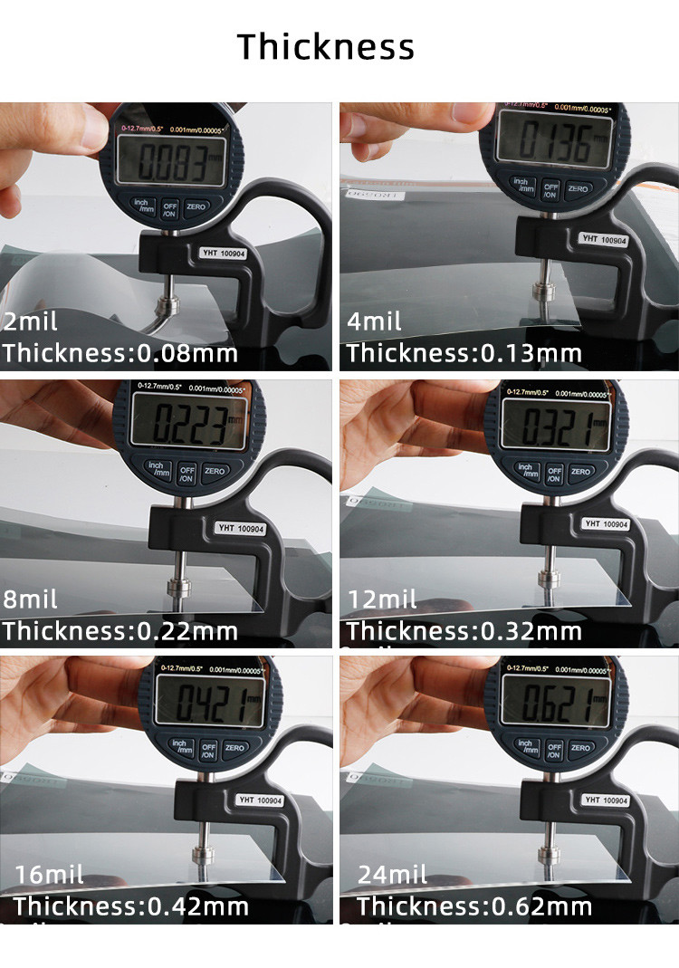 4 8 24mil PET Car Windshield Armor Safety Window tint Glass Protection Film Explosion Proof windshield protection film