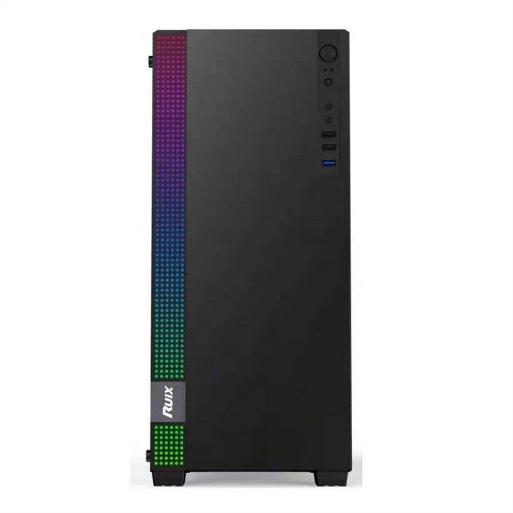 Mid-Tower PC Gaming Case ETEK Mid Tower PC Gaming ATX Computer Case Support 6 ARGB fans, Tempered Glass Side Pandel.
