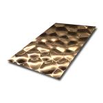 201 304 316 Rose Gold Water Ripple Hammered Stainless Steel Sheet 0.5mm 0.8mm 1