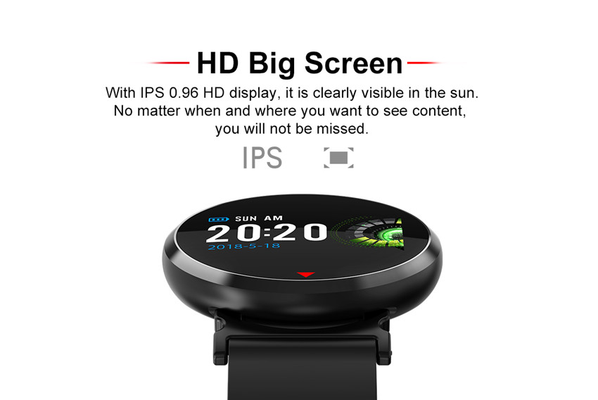 Time date displays Smart Bluetooth Watch HZD1807W with heart rate function