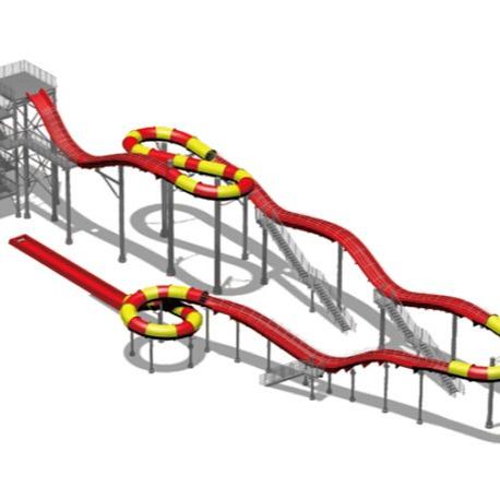 Strong QC Team Amusement Aquapark Water Dragon Water Roller Coaster For Water