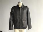 Dark Brown Mens Polyurethane Jacket , Fashion PU Leather Coat DOCO1716