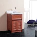 Floor Mounted Bathroom Sinks And Vanities White / Brown / Cream Wooden Grain