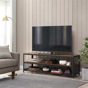 China Long TV Stand with Metal Frame, Rustic Industrial Television Stand, Large Television Table, LTV50BX factory