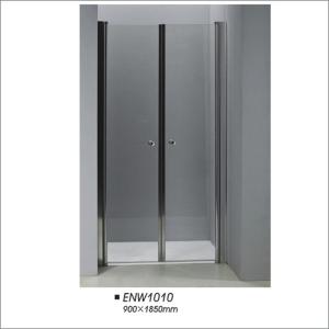 China Economic Tempered Glass Bath Screen with Pivot Open Style Aluminum Alloy Frame factory