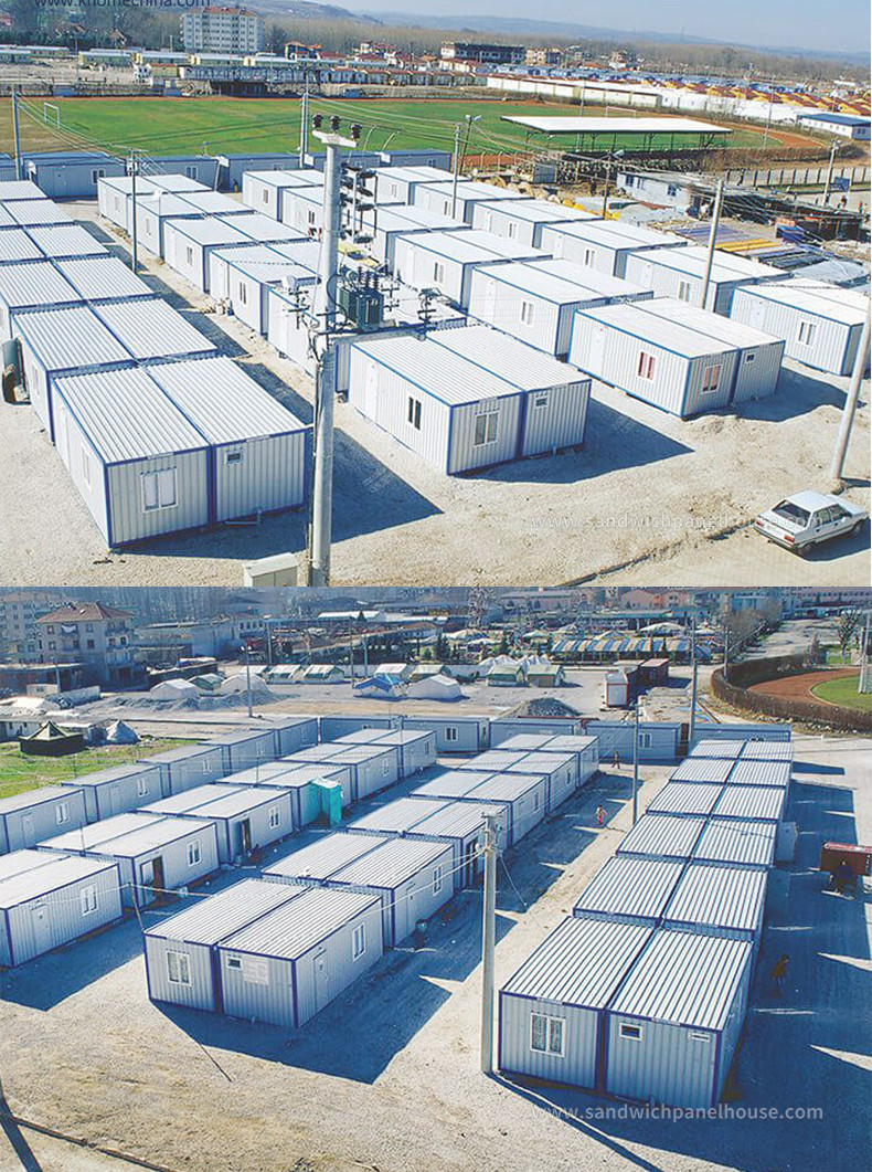 Sandwich Panels Flat Pack Prefab House Mining Site Accommodation Use