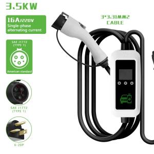 China Energy Vehicle Charging American Standard 16A Output Current EV Car Charger 3.5KW factory