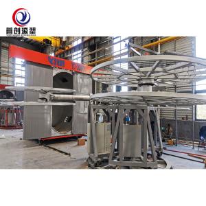 China muti-arms carrousel type rotational molding machine Water tank container rotomolding machine for sales factory