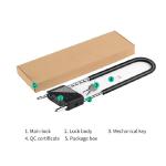 U Bracket Smart Glass Door Lock Electronic Digital Fingerprint Aluminum Materail
