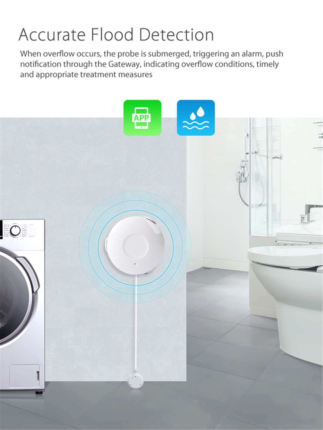 Wi-Fi Water Flood Sensor(MYQ-AWS01)