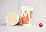 Iced Tea / Water Cold Paper Cups Single Wall Smoothie Takeaway Cups For Food