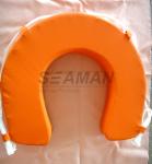 Yellow / White PVC Horseshoe Lifebuoy Leisure Boat Yacht Lifesaving Ring