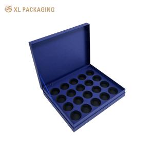 China Luxury Blue Tea Gift Box Packaging Custom Logo Printed With EVA Insert factory
