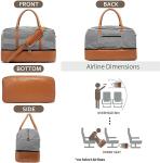 Men'S Canvas Travel Duffel Bags Luggage Carry On Weekend Tote 16.2x14.5x8"