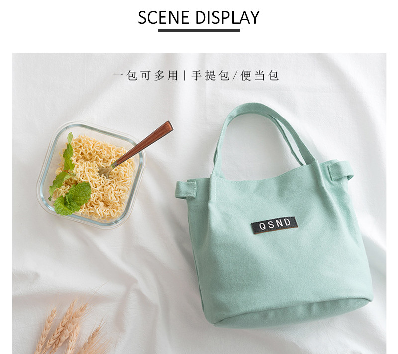 Dustproof Canvas H19Cm Insulated Lunch Cooler Bags