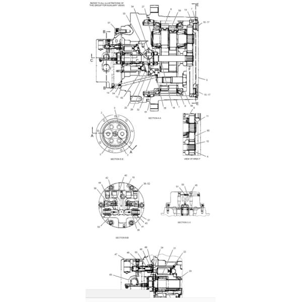 191-1384 E306 Travel Motor Assy Final Drive TM06H Travel Motor Assembly