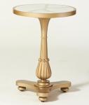 Stone top antique gold finish wooden side table/coffee table/end table for hotel