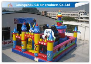 China Durable Rabbit Childrens Large Inflatable Fun City Playground For Rental factory