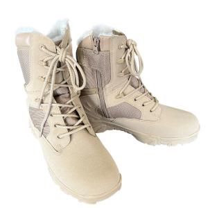 China Mesh Lined Oxford Cloth and Genuine Leather Men's Walking Boots for Outdoor Activities factory