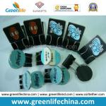 Fashionable Oval Plastic Handle W/Logo Imprinted Black Binder Clips