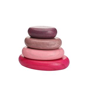 China Baby Wooden Montessori Jenga Rainbow Stacked Stone Balanced Stacking BPA Free factory