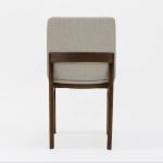Modern Style Nitrolacquer Finish Solid Wood Dining Chair with Upholstery and