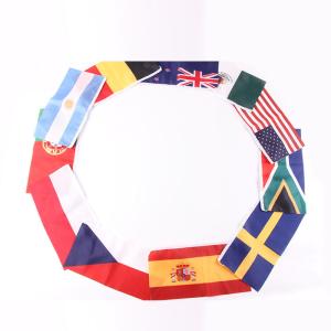 China Euro Cup Country Triangle Flag String Bunting Style Silk Printing factory