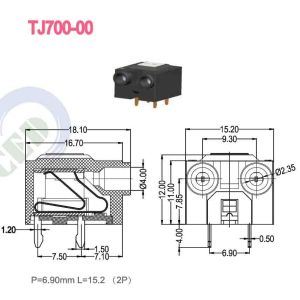10mm X 10mm X 10mm Screwless Terminal Block with Push-in Wire Connection Type