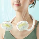 Rechargeable Portable LED Hanging Neck Fan For Mountaineering