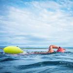28L Open Water Triathlon Swimming Buoy Yellow Orange Pink Color