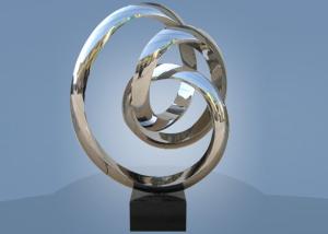 China Large Size Stainless Steel Sculpture Circle Around For Hotel / Public Decoration factory