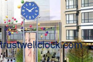 China city street clocks with movement motor mechanism double faces 3 feet 4feet 5 feet 6 feet 7feet dia factory