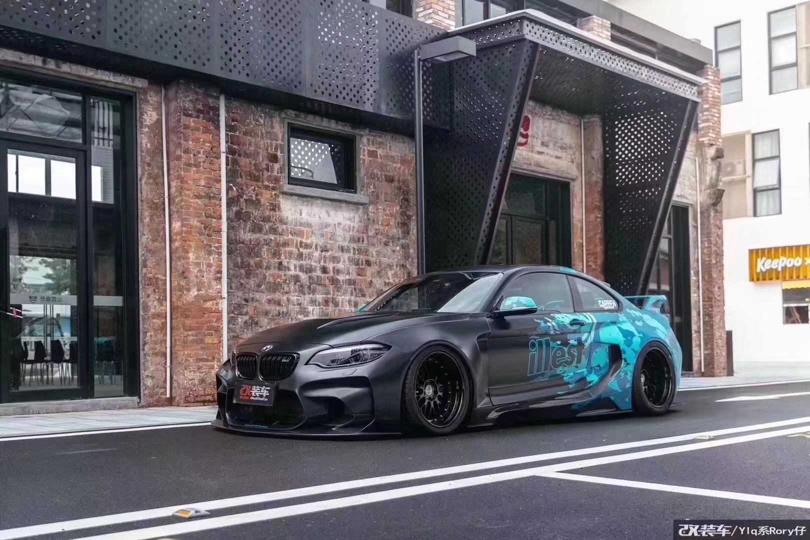 For BMW F22 F87 2 Series M2 Body Kit M2 M235 Upgrade IMP Style Front and Rear Bumper Spoiler Wide Bodyki