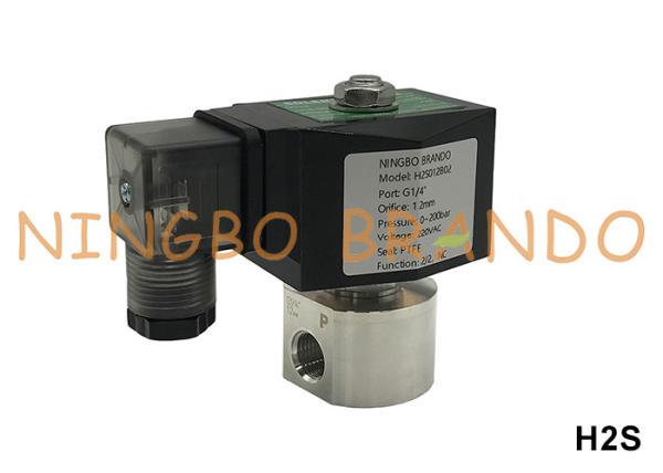 200 Bar High Pressure Stainless Steel Solenoid Valve 1/8'' 1/4'' 12V 24V 110V