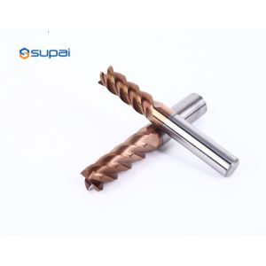 Stainless Steels CNC Lathe Machining End Mills With Customized Overall Length