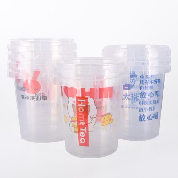Take Out Disposable Eco Friendly Plastic Fruit Bucket Cups 5000pcs For