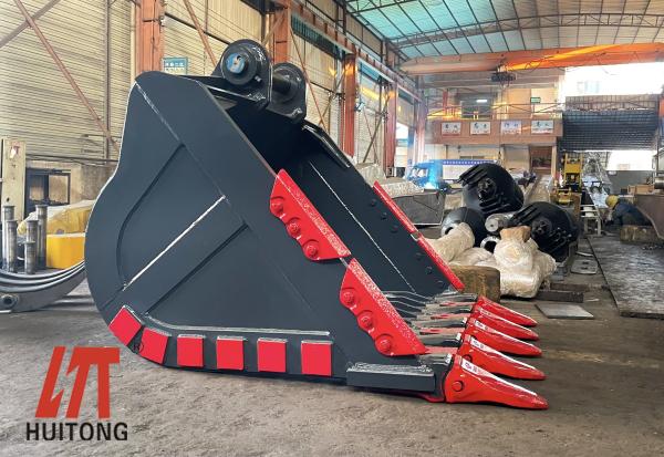 Strength Q355 Excavator Bucket With Hardox400 Teeth Yellow/Black Color For Heavy
