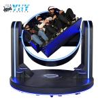 Three Players Full Motion VR Simulator Cockpit Super Rotation Roller Coaster