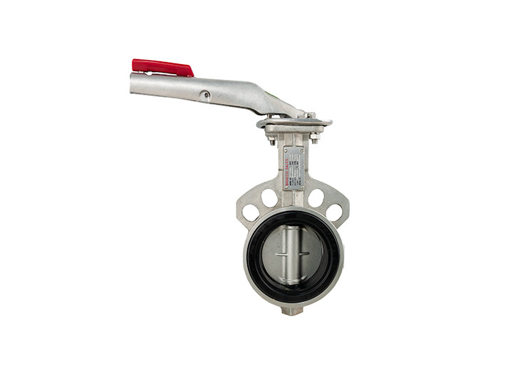 DN50~DN200 Pressure PN10 PN16 Class 150 Full PTFE Lined Wafer Butterfly Valve